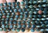 CCB1784 15 inches 6mm faceted coin Indian blood jasper beads