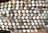 CCB1820 15 inches 6mm faceted coin yellow opal beads wholesale