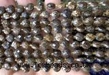 CCB1830 15 inches 6mm faceted coin bronzite gemstone beads