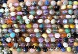 CCB1847 15 inches 6mm faceted coin colorful gemstone beads