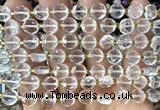 CCB1901 15 inches 8mm faceted coin white crystal beads