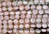 CCB1902 15 inches 8mm faceted coin rose quartz beads