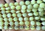 CCB1959 15 inches 8mm faceted coin New jade beads
