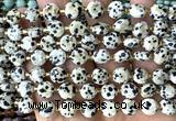 CCB1990 15 inches 8mm faceted coin dalmatian jasper beads