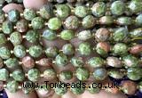 CCB2003 15 inches 8mm faceted coin unakite gemstone beads