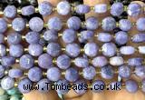 CCB2014 15 inches 8mm faceted coin dyed jade beads