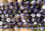 CCB2017 15 inches 8mm faceted coin lepidolite beads wholesale
