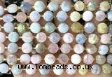 CCB2034 15 inches 8mm faceted coin morganite gemstone beads