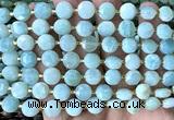 CCB2044 15 inches 8mm faceted coin amazonite beads wholesale