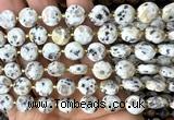 CCB2146 15 inches 10mm faceted coin sesame jasper beads
