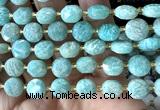 CCB2182 15 inches 10mm faceted coin amazonite gemstone beads