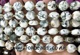 CCB2318 15 inches 12mm faceted coin tree agate gemstone beads