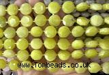 CCB2331 15 inches 12mm faceted coin Korean jade beads