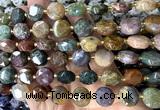 CCB2344 15 inches 12mm faceted coin ocean jasper beads