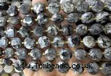 CCB2359 15 inches 12mm faceted coin black labradorite beads