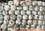 CCB2405 15 inches 10mm faceted square sesame jasper beads