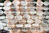 CCB2500 15 inches 9*14mm faceted marquise Angolan white quartz beads