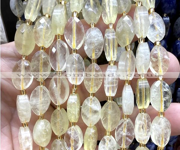 CCB2502 15 inches 9*14mm faceted marquise lemon quartz beads