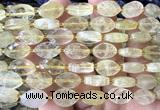 CCB2502 15 inches 9*14mm faceted marquise lemon quartz beads