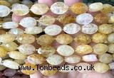 CCB2503 15 inches 9*14mm faceted marquise yellow quartz beads