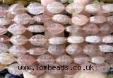 CCB2504 15 inches 9*14mm faceted marquise strawberry quartz beads