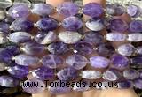 CCB2506 15 inches 9*14mm faceted marquise dogtooth amethyst beads