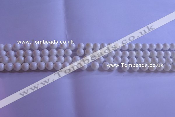 CCB400 15.5 inches 4mm round white tridacna beads wholesale