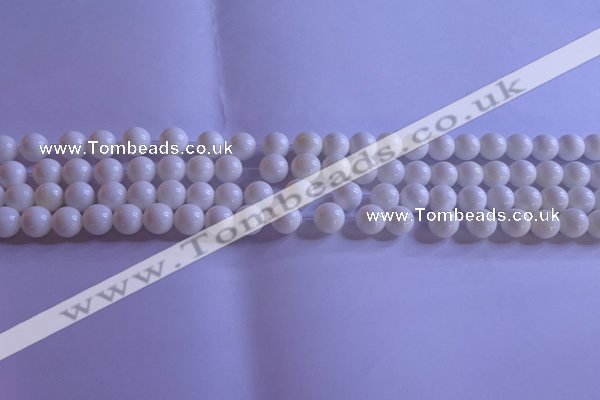 CCB401 15.5 inches 6mm round white tridacna beads wholesale