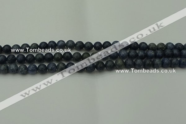 CCB451 15.5 inches 6mm round blue coral beads wholesale