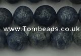 CCB454 15.5 inches 12mm round blue coral beads wholesale