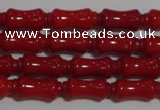 CCB50 15.5 inches 5*11mm bamboo shape red coral beads Wholesale