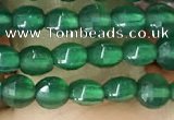 CCB548 15.5 inches 4mm faceted coin green agate beads