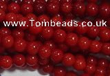 CCB60 15.5 inches 4mm round red coral beads Wholesale