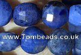 CCB623 15.5 inches 6mm faceted coin blue dumortierite beads