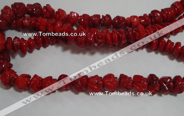 CCB63 15.5 inches 13mm rose shape red coral beads Wholesale