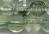 CCB687 15.5 inches 10mm faceted coin prehnite gemstone beads