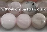 CCB724 15.5 inches 8mm faceted coin pink opal gemstone beads