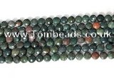 CCB750 15.5 inches 8mm faceted coin Indian bloodstone gemstone beads