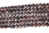 CCB751 15.5 inches 8mm faceted coin red garnet gemstone beads