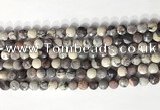 CCB761 15.5 inches 8mm faceted coin purple striped jasper beads