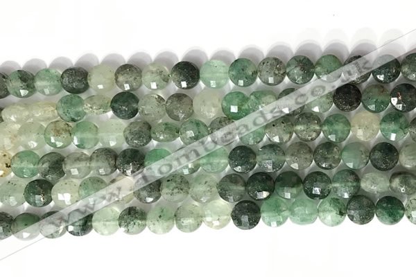 CCB762 15.5 inches 8mm faceted coin gemstone beads