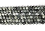 CCB765 15.5 inches 8mm faceted coin eagle eye jasper beads