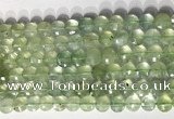 CCB771 15.5 inches 8mm faceted coin prehnite gemstone beads