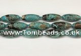 CCB784 15.5 inches 15*38mm - 16*40mm rice ocean agate beads