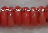 CCB80 15.5 inches 5*9mm roundel pale red coral beads Wholesale