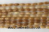 CCB812 15.5 inches 5*12mm rice pink aventurine beads wholesale
