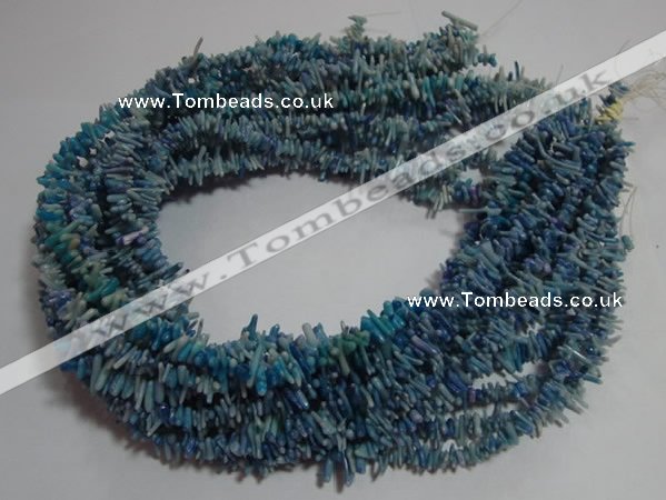 CCB88 15.5 inch 2*8mm irregular branch blue coral beads Wholesale