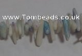 CCB89 15.5 inch 2*8mm irregular branch light blue coral beads