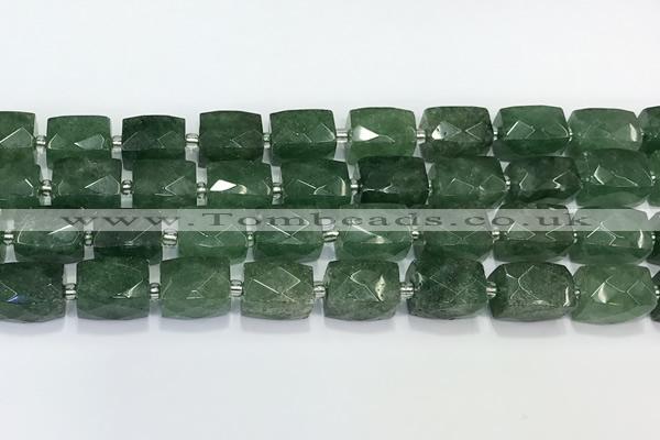 CCB890 11*15mm-12*16mm faceted cuboid strawberry quartz  beads wholesale