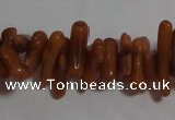 CCB90 15.5 inch 2*8mm irregular branch coffee coral beads Wholesale